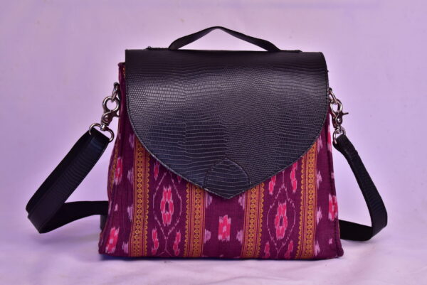 Sambalpuri big sling bags with flap.